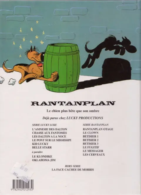 Verso de l'album Rantanplan Tome 10 Les cerveaux