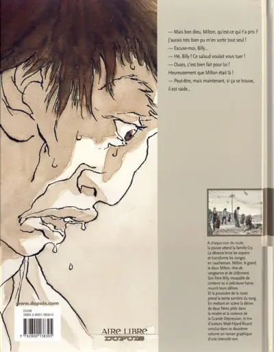 Verso de l'album Les Rêves de Milton Tome 2