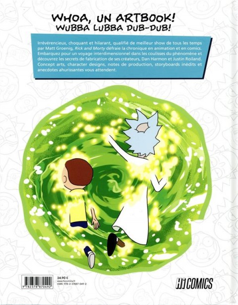 Verso de l'album Rick and Morty L'Artbook Officiel