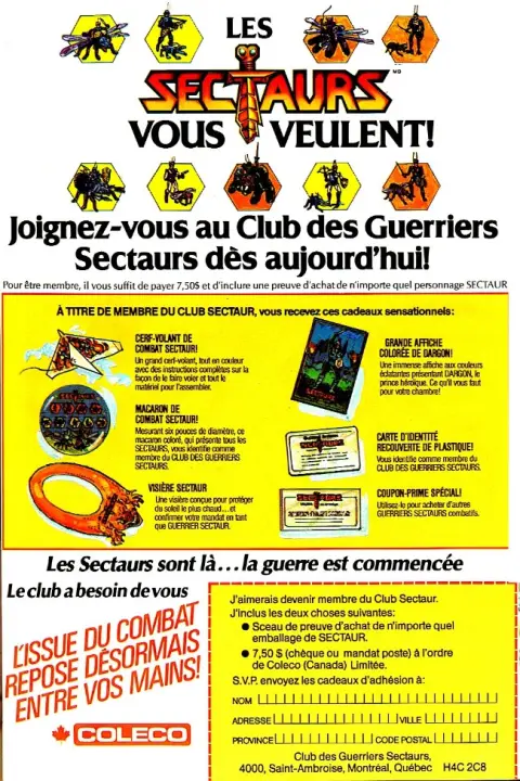 Verso de l'album Les Sectaurs N° 2
