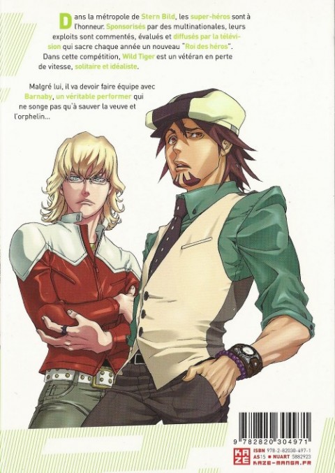 Verso de l'album Tiger & Bunny 1