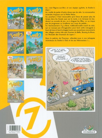Verso de l'album Les Vélo Maniacs Tome 7
