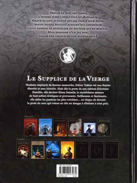 Verso de l'album Zodiaque Tome 6 Le Supplice de la Vierge