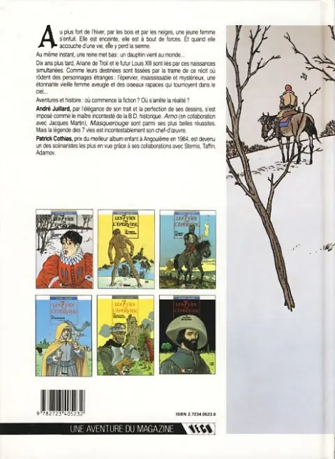 Verso de l'album Les 7 Vies de l'Épervier Tome 1 La blanche morte