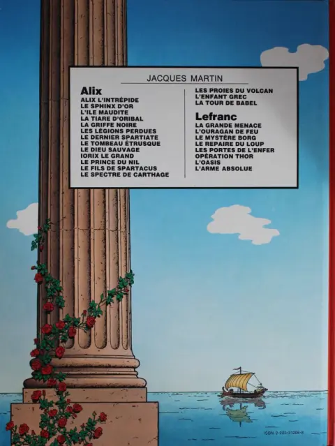 Verso de l'album Alix Tome 3 L'Île maudite