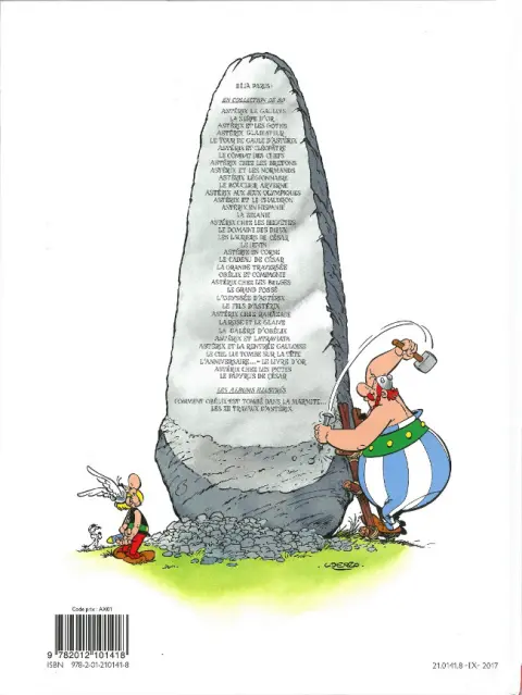 Verso de l'album Astérix Tome 9 Astérix et les Normands