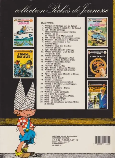 Verso de l'album Les aventures d'Attila Tome 3 Le mystère Z 14