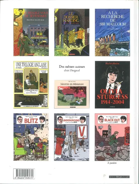 Verso de l'album Blitz Tome 1