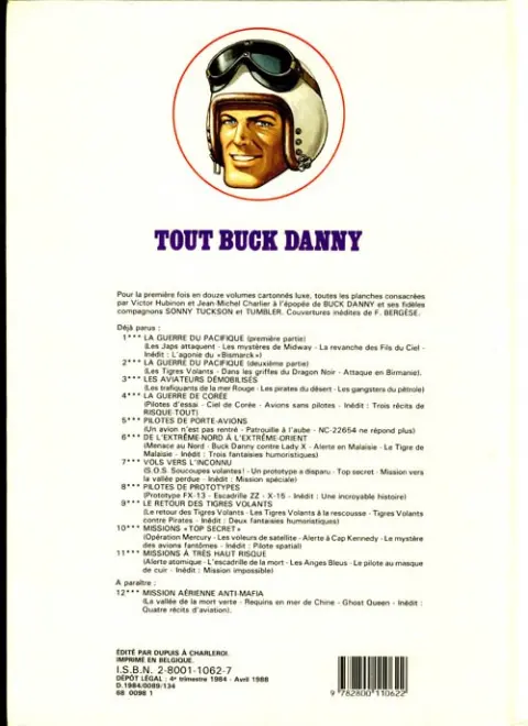 Verso de l'album Tout Buck Danny Tome 4 La Guerre de Corée