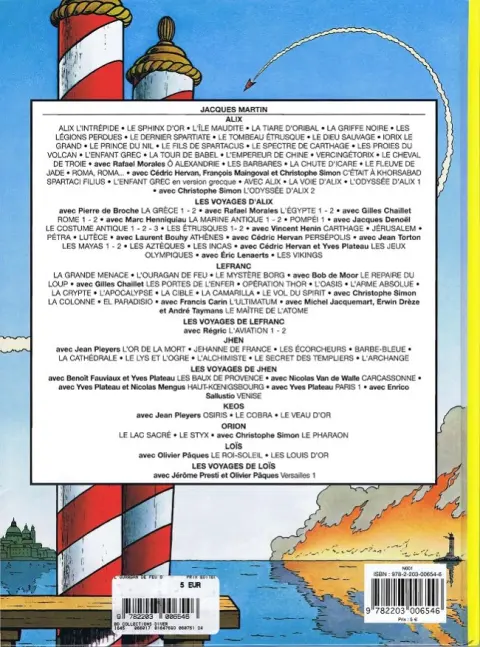 Verso de l'album Lefranc Tome 2 L'ouragan de feu