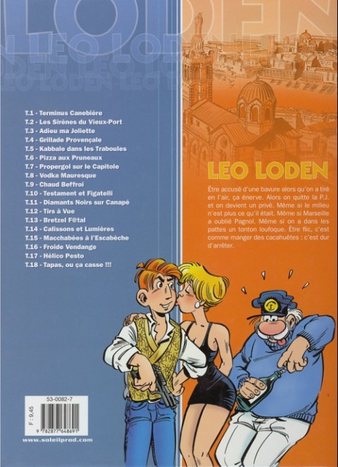Verso de l'album Léo Loden Tome 1 Terminus Canebière