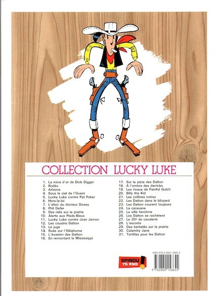 Verso de l'album Lucky Luke Tome 7 L'Elixir du Docteur Doxey