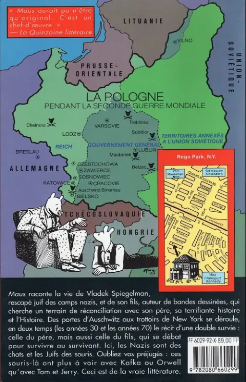 Verso de l'album Maus Tome 1 Mon Père saigne l'Histoire