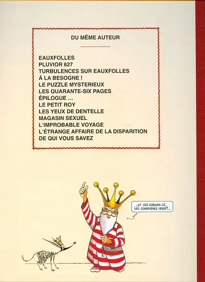 Verso de l'album La Nef des fous Tome 8 L'étrange affaire de la disparition de qui vous savez