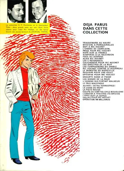 Verso de l'album Ric Hochet Tome 2 Mystère à Porquerolles