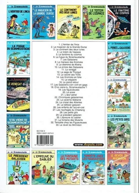 Verso de l'album Le Scrameustache Tome 3 Le continent des deux lunes