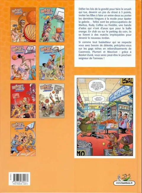 Verso de l'album Basket dunk Tome 7