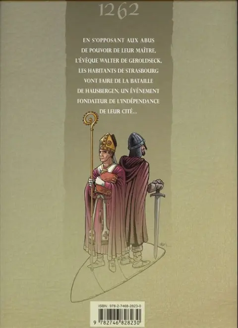 Verso de l'album La Bataille de Hausbergen 1262 Strasbourg - Naissance d'une ville libre