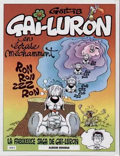 Verso de l'album Gai-Luron Ou la joie de vivre / En écrase méchamment