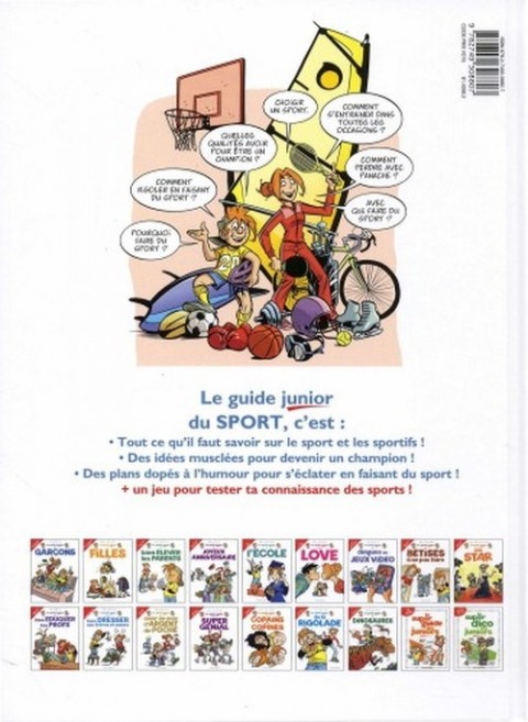 Verso de l'album Les guides junior Tome 20 Le guide junior du sport