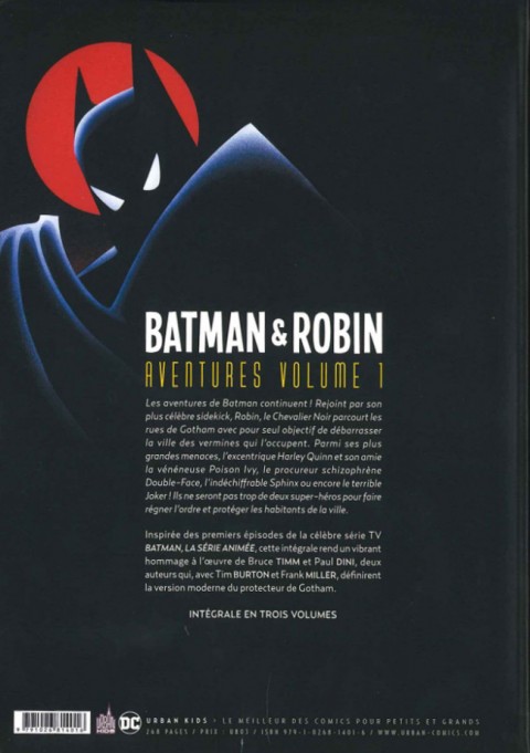 Verso de l'album Batman & Robin - Aventures Volume 1
