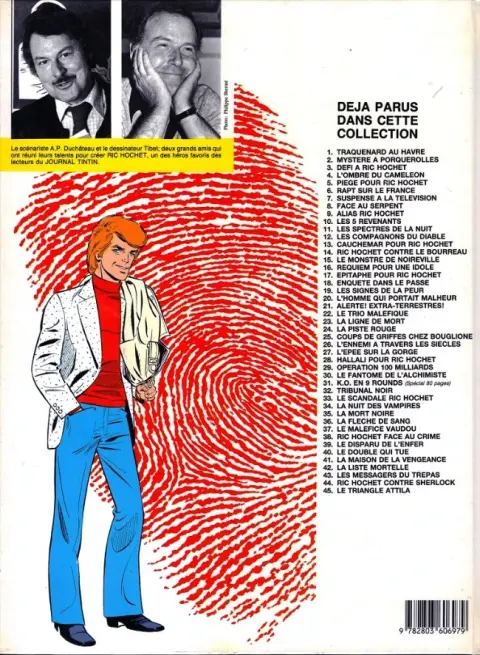 Verso de l'album Ric Hochet Tome 45 Le triangle Attila