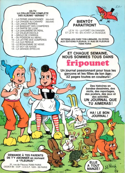 Verso de l'album Sylvain et Sylvette Tome 14 La grande épreuve