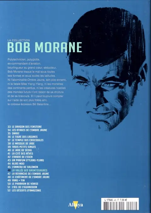 Verso de l'album Bob Morane La collection - Altaya Tome 46 La vallée des brontosaures
