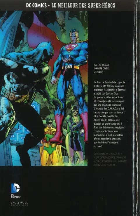 Verso de l'album DC Comics - Le Meilleur des Super-Héros Hors-série Volume 11 Justice League - Infinite Crisis - 4e Partie