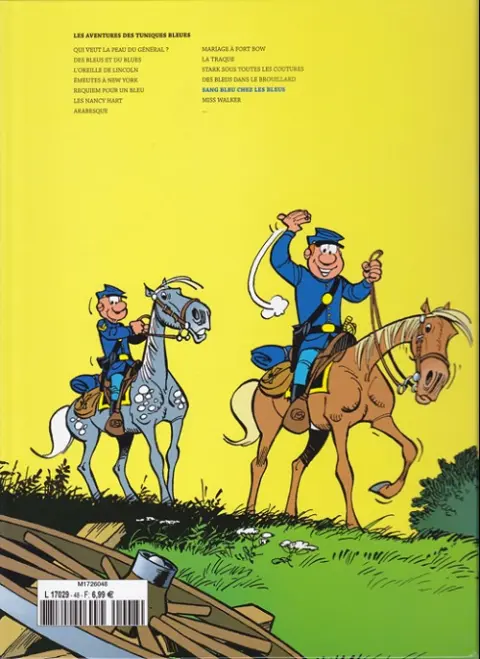 Verso de l'album Les Tuniques Bleues La Collection (Dupuis) Tome 53 Sang bleu chez les Bleus