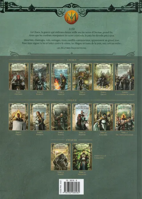 Verso de l'album Les Maîtres inquisiteurs Tome 14