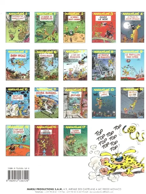 Verso de l'album Marsupilami Tome 14 Un fils en or