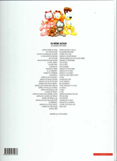 Verso de l'album Garfield Tome 46 Moi, gourmand ?