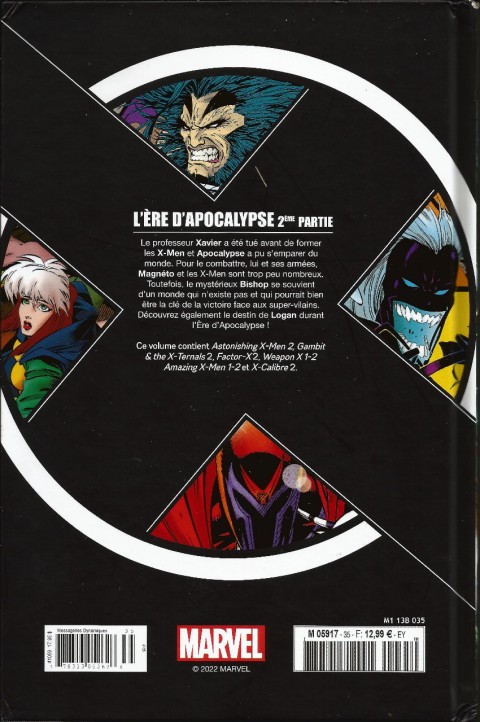 Verso de l'album X-Men - La Collection Mutante Tome 35 L'ére d'Apocalypse 2ème partie