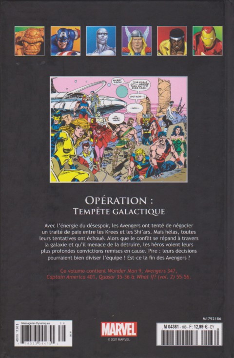 Verso de l'album Marvel Comics - La collection de référence Tome 186 Opération : Tempête Galactique : Troisième Partie