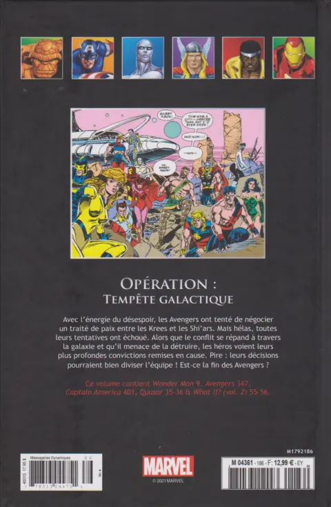 Verso de l'album Marvel Comics - La collection de référence Tome 186 Opération : Tempête Galactique : Troisième Partie
