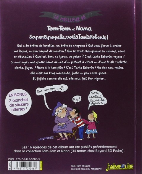 Verso de l'album Le meilleur de Tom-Tom et Nana Tome 5 Saperlipopette, voilàa Tante Roberte !