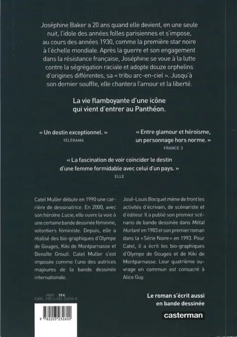 Verso de l'album Joséphine Baker
