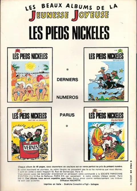 Verso de l'album Bibi Fricotin 2e Série - Societé Parisienne d'Edition Tome 86 Bibi Fricotin plombier