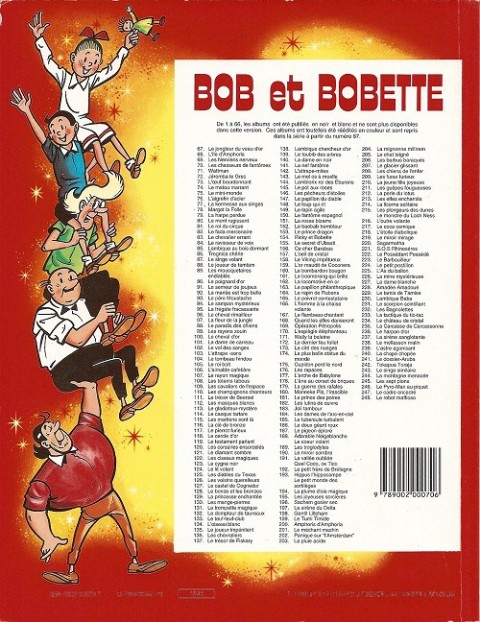 Verso de l'album Bob et Bobette Tome 84 Le ravisseur de voix