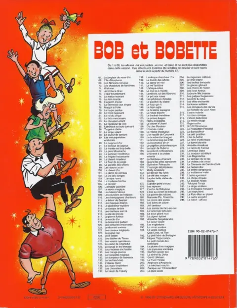 Verso de l'album Bob et Bobette Tome 178 L'âne au corset de briques