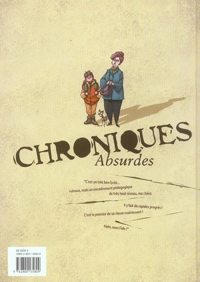 Verso de l'album Chroniques absurdes Tome 1 Un monde délirant