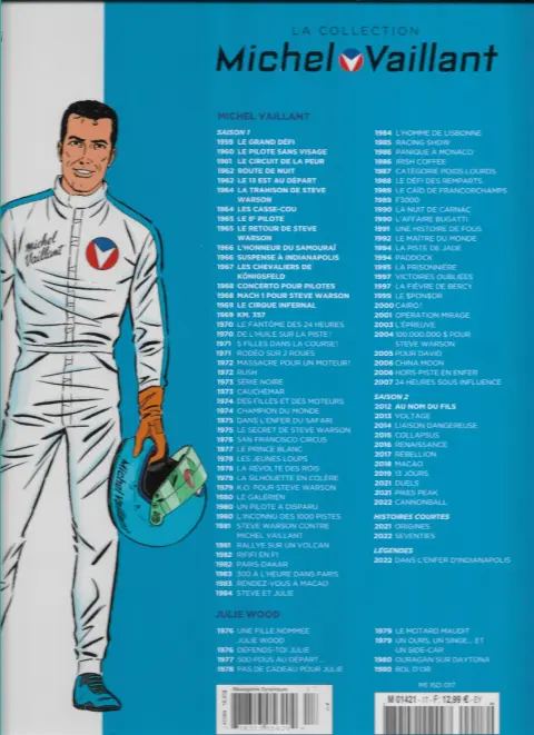 Verso de l'album Michel Vaillant La Collection 17 Km. 357