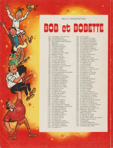 Verso de l'album Bob et Bobette Tome 166 L'homme à la chaise volante