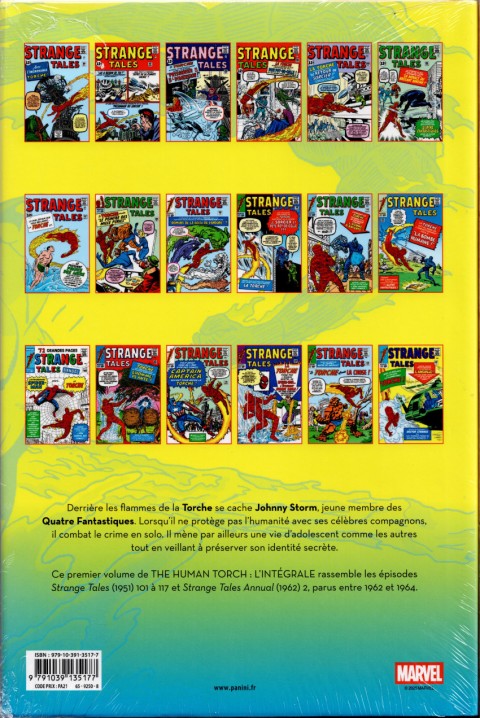 Verso de l'album The human Torch - L'intégrale 1 1962-1964