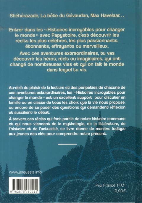 Verso de l'album Histoires incroyables pour changer le monde