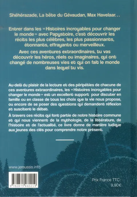 Verso de l'album Histoires incroyables pour changer le monde