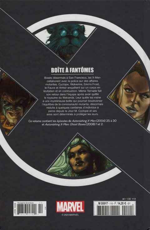 Verso de l'album X-Men - La Collection Mutante Tome 110 Boîte à fantômes