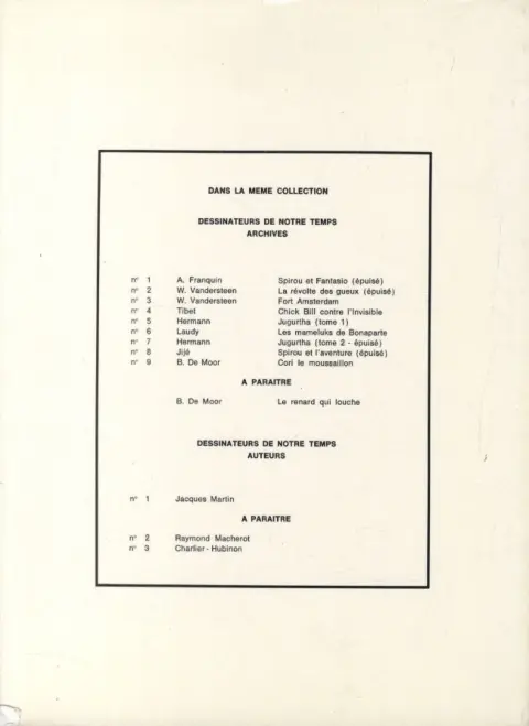 Verso de l'album Cori le Moussaillon Tome 1
