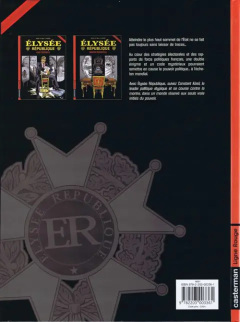 Verso de l'album Élysée république Tome 2 Immunité Présidentielle